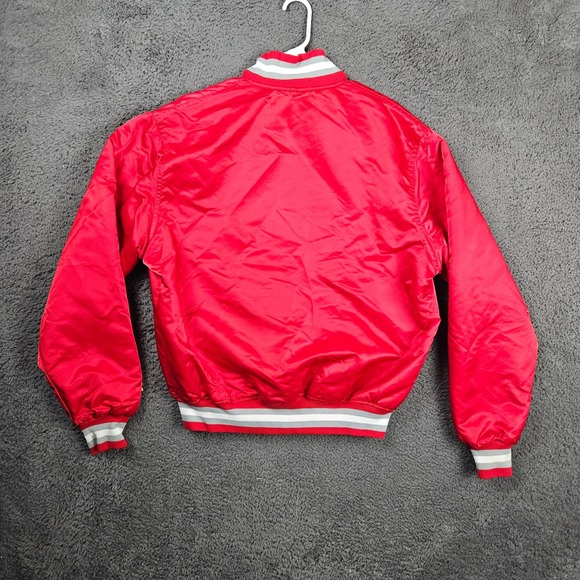 Vintage 90s University Las Vegas UNLV Rebels Satin Jacket Starter XL Made in USA - Picture 10 of 11